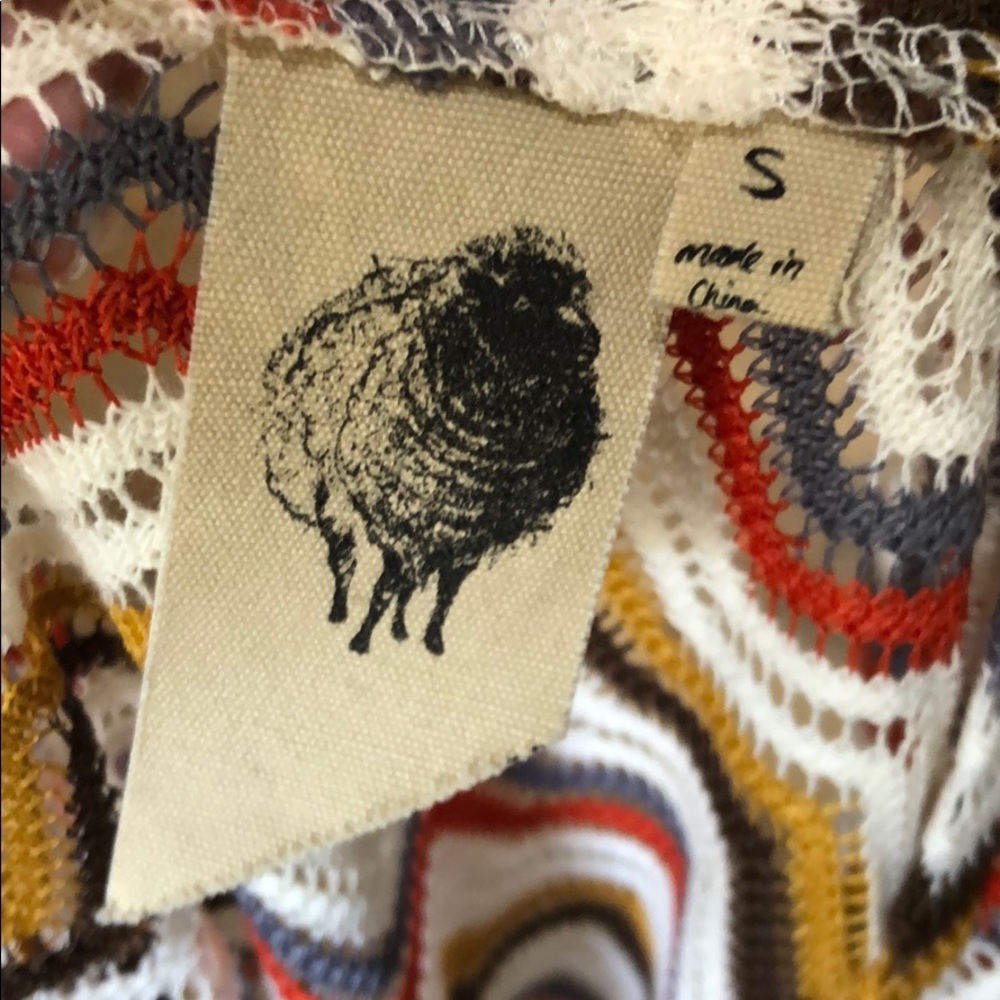 Anthro Black Sheep Crochet Fringe Tunic Dress SM - Picture 8 of 8